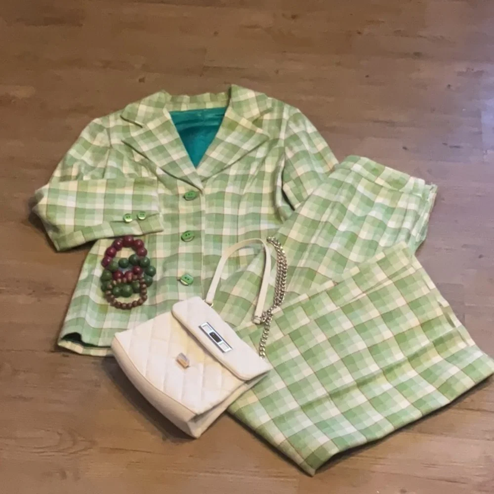 Colorful Abstract Women's suit blazer pants lined - Picture 2 of 15